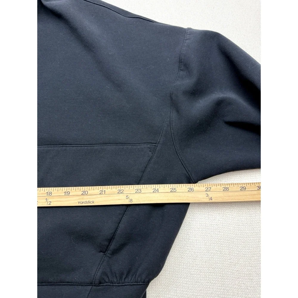 Nike24.7 Dri-Fit 1/2 Zip Pullover Cropped Sweatshirt Size L Black Preppy Stretch